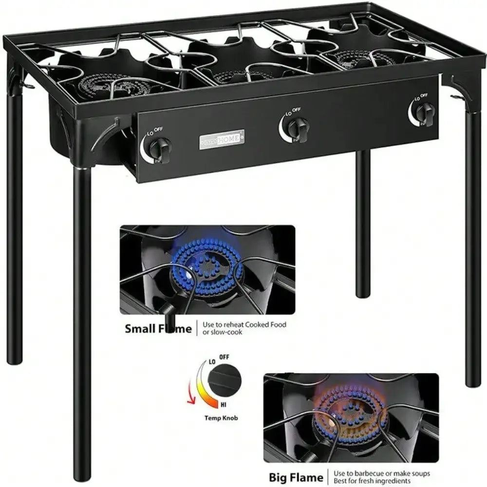 Professional Outdoor Stove Propane Burner Portable Cooker Grill, Camping Burner With Listing Regulator Wild Frontier Gear LLC