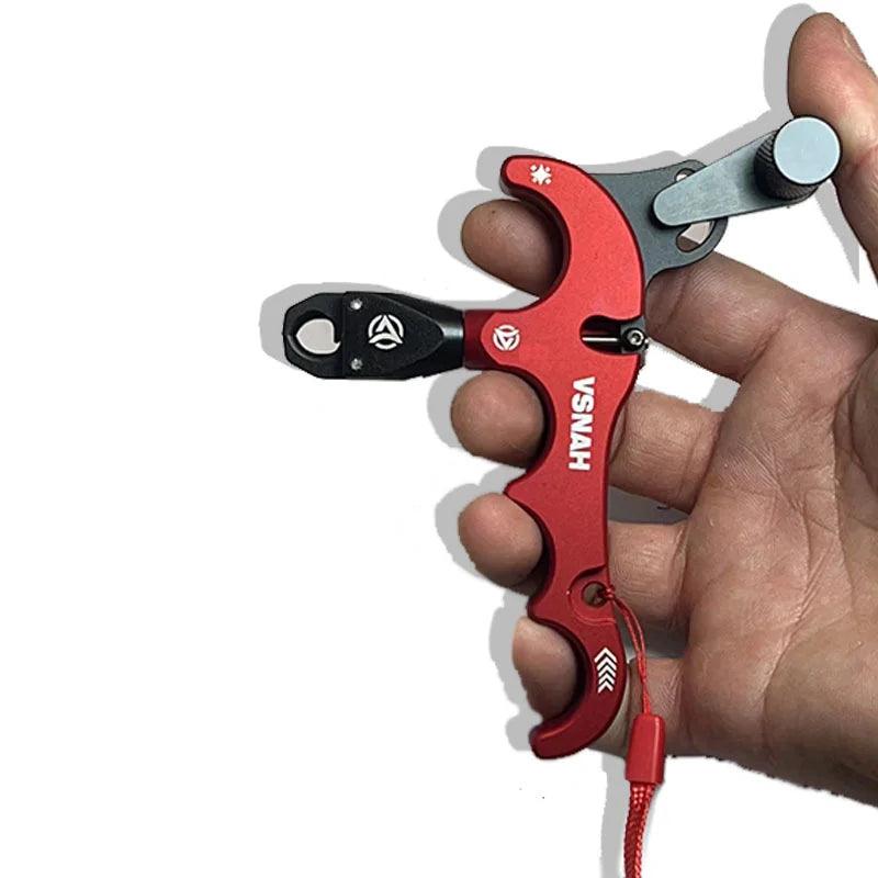 Aluminum Compound Bow Release Aid Archery Caliper Adjustable 360° Thumb 4 Finger Grip Arrow Trigger Wristband Shooting Pro Hunti - Wild Frontier Gear LLC