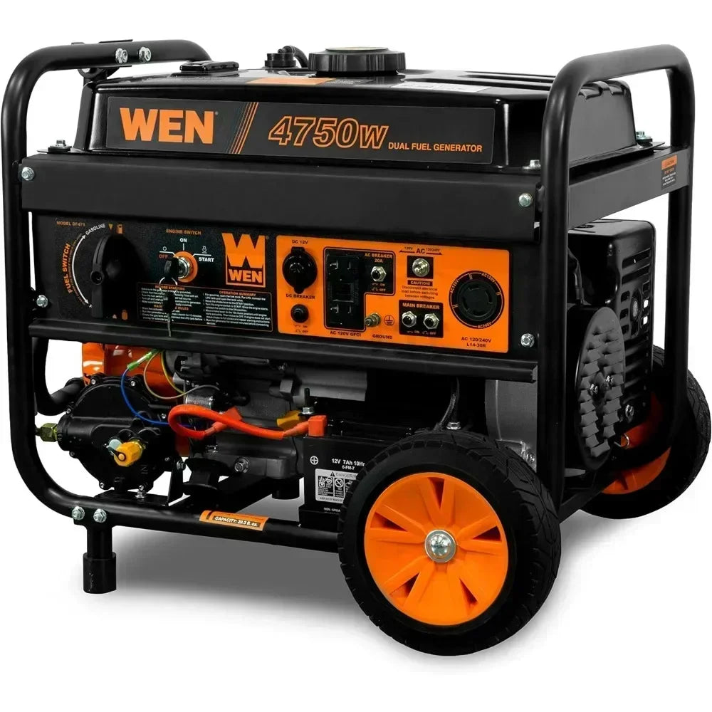 DF475T Dual Fuel 120V/240V Portable Generator with Electric Start Transfer Switch Ready, 4750-Watt, CARB Compliant Wild Frontier Gear LLC