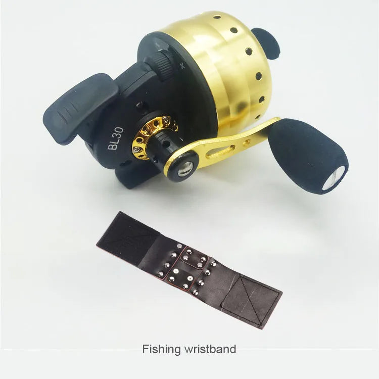 Fishing Spincast Reel 4+1BB Metal Spool BL30 Outdoor Slingshot REEL Shooting with PE Line 45M