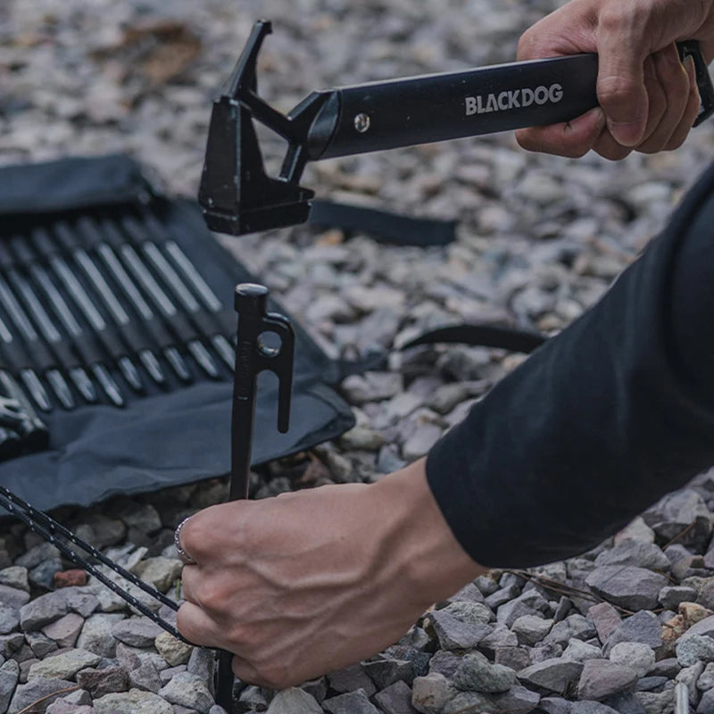 Naturehike BLACKDOG Hammer Outdoor Tent Peg Stake Mallet with Stake Puller Ground Nail Multi-functional Camping Survival Tool Wild Frontier Gear LLC