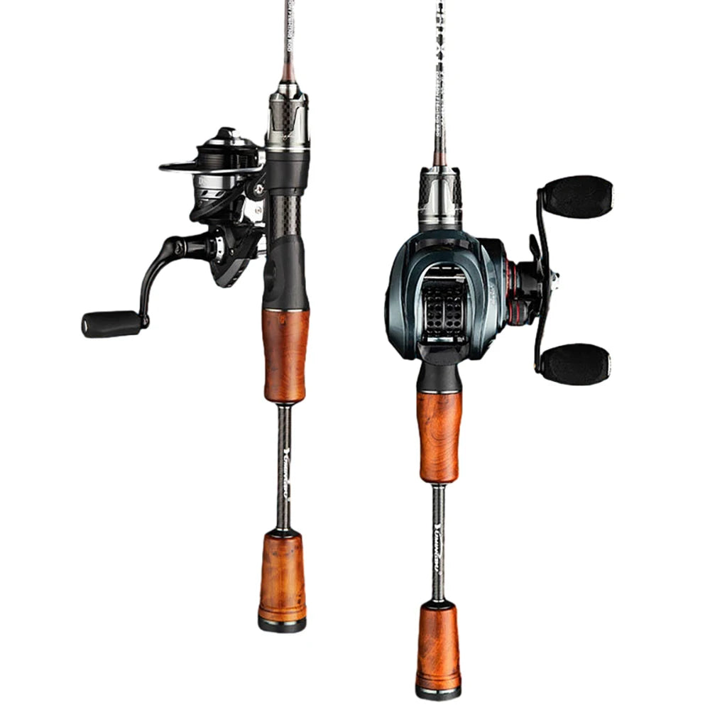 UL,Ultralight Carp Trout Bass Fishing Rod,Solid Carbon Fiber Rod Tips,Spinning,Casting,Stream Lake Lure Fishing Rods,2 Sections