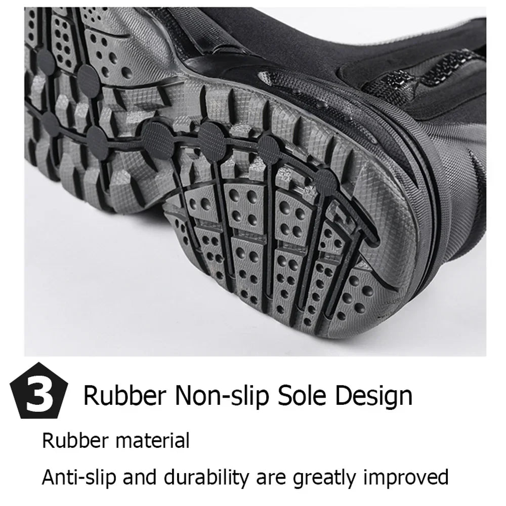 Men's 5MM Neoprene Diving Boots High Top Anti-Cold Anti-Slip Outdoor Beach Surfing Snorkeling Kayak Sailing Shoes