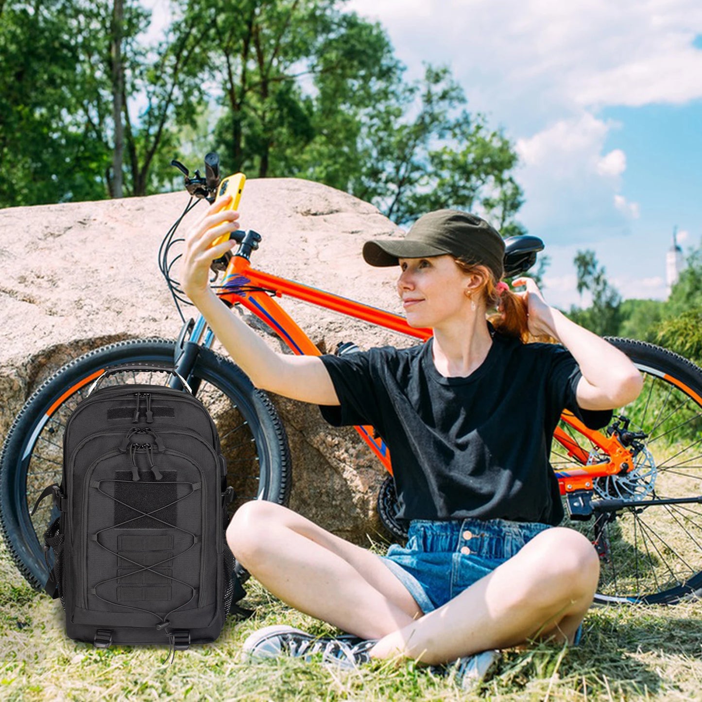 30L Hunting Rucksack Tactical Pack Backpack Waterproof Bug Out Bag Small Outdoor Hiking Camping Tactical Backpack Men's Travel