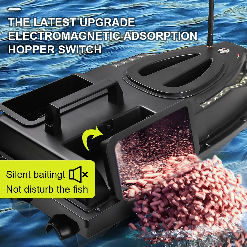 Fishing Bait Boat 500m Remote Control Bait Boat Dual Motor Fish Finder 1.5KG Loading Support Automatic Cruise with LED Light