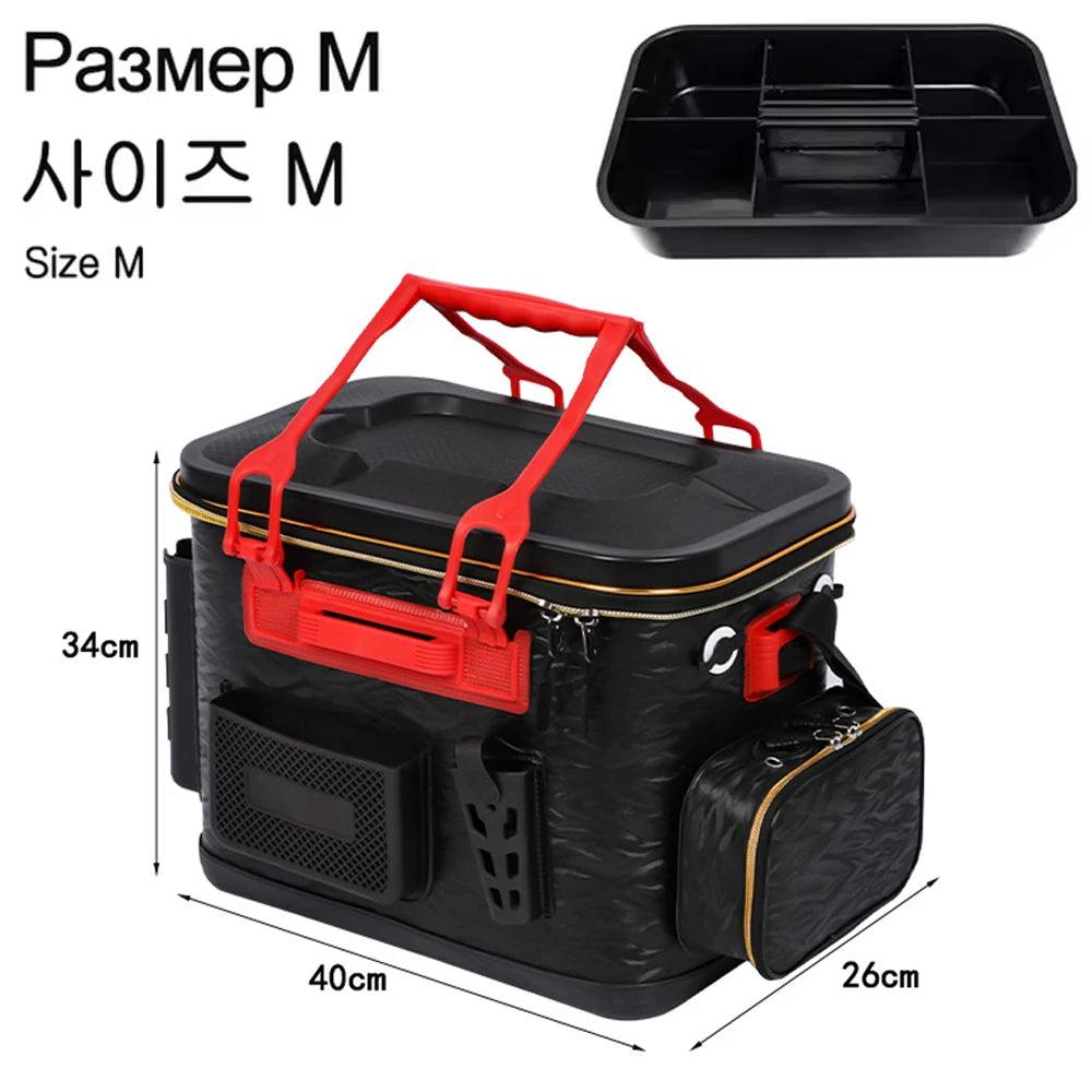 EVA Multifunction Fishing Bucket Rod Bait Reel Lure Live Fish Storage Bag Large Capacity Camping Fishing Accessories Tackle Box - Wild Frontier Gear LLC