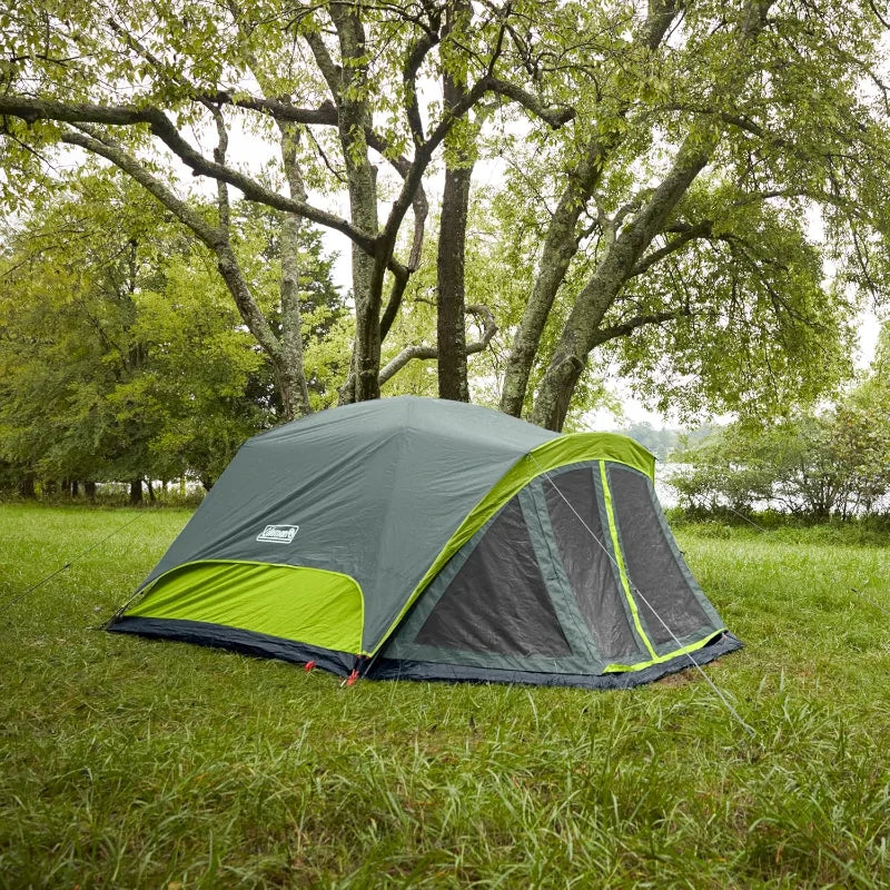 Coleman Skydome Camping Tent with Screen Room, Rock Grey,Style: 4-person Wild Frontier Gear LLC