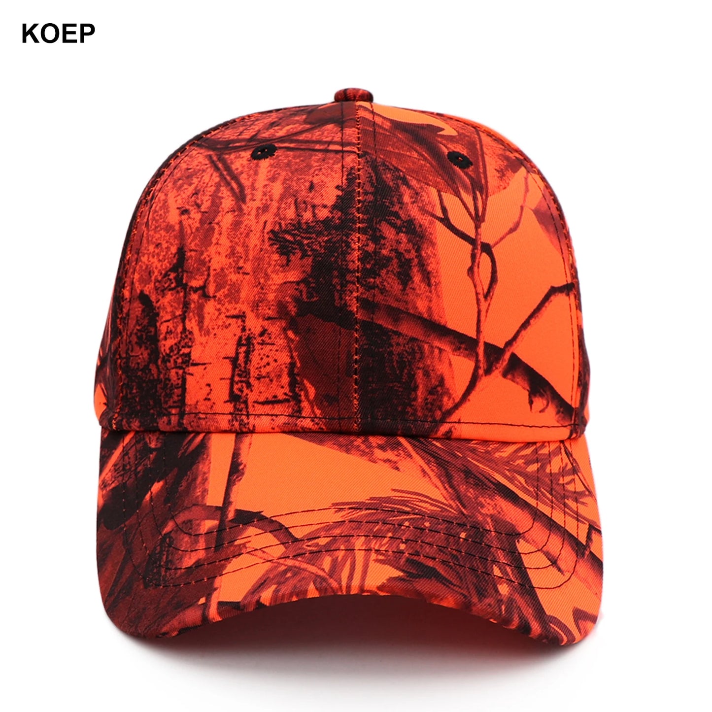 KOEP Jungle Tree Orange Camouflage Cotton Dad Snapback Hat Outdoor Fishing Baseball Cap Hunting Hat KBRT5