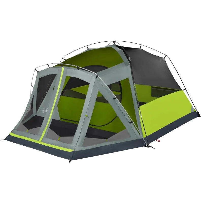 Coleman Skydome Camping Tent with Screen Room, Rock Grey,Style: 4-person Wild Frontier Gear LLC