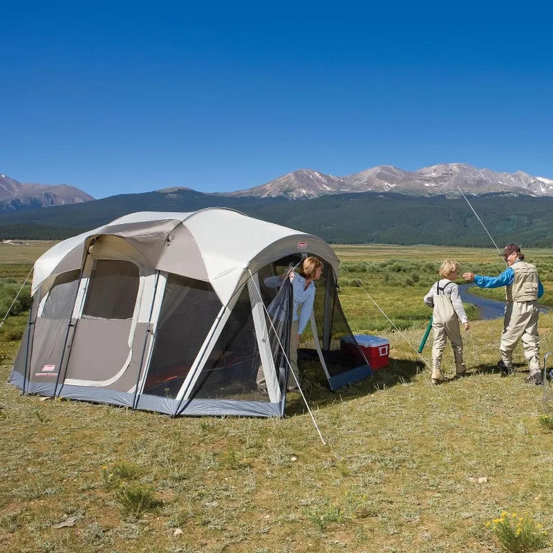 Coleman WeatherMaster Tent with Screened Porch, Weatherproof 6-Person Tent with Screen Room, Rainfly & Carry Bag Included Wild Frontier Gear LLC