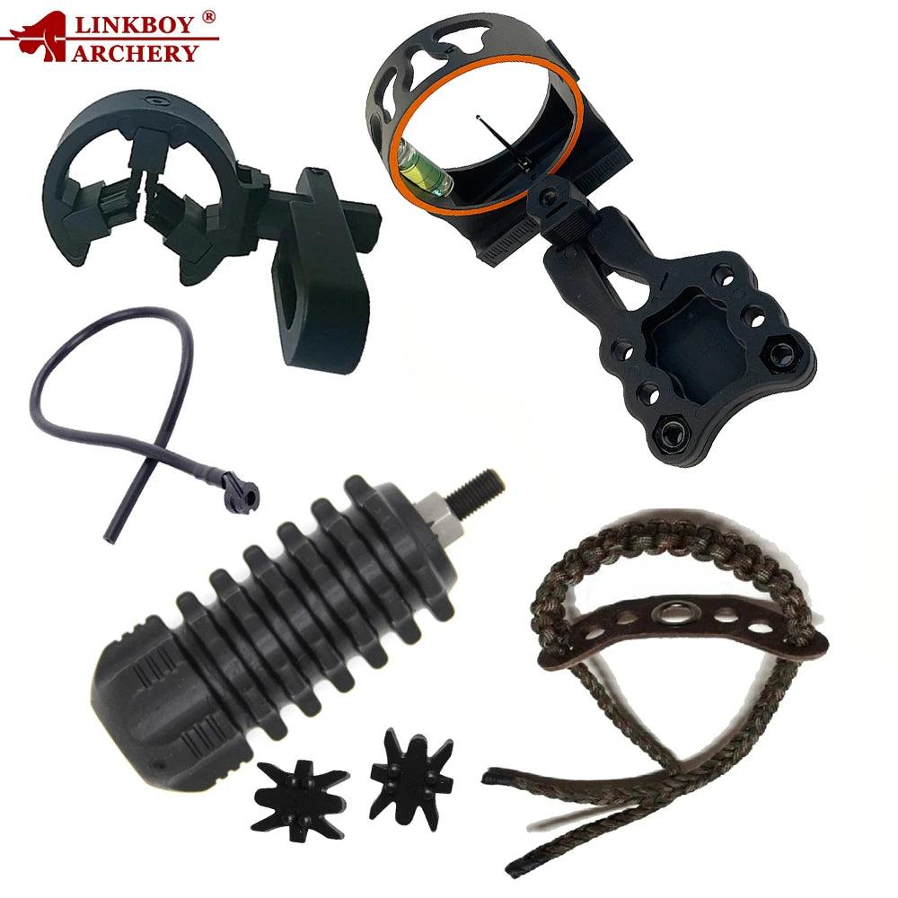 Compound Bow Upgrade Kit 6pcs In One with Sight Arrow Rest Stabilizer Wrist Sling String Silencer Wrench Orignal - Wild Frontier Gear LLC