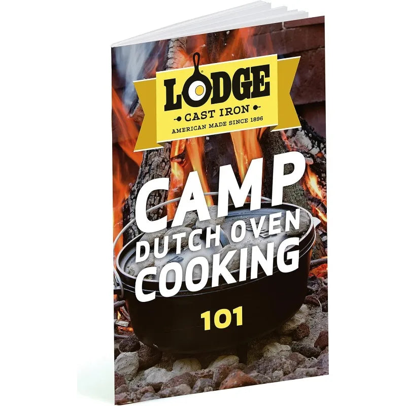 Lodge 8 Quart Pre-Seasoned Cast Iron Camp Dutch Oven with Lid - Dual Handles - Use in the Oven, on the Stove Wild Frontier Gear LLC
