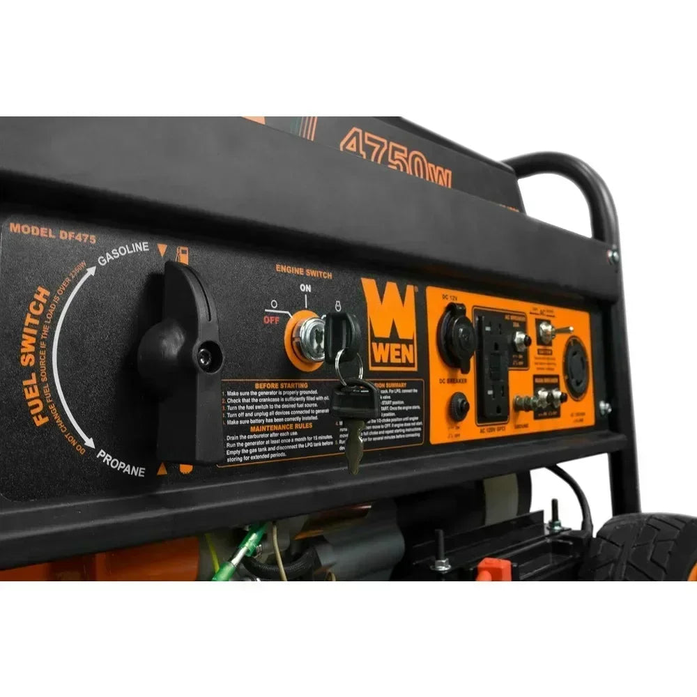 DF475T Dual Fuel 120V/240V Portable Generator with Electric Start Transfer Switch Ready, 4750-Watt, CARB Compliant Wild Frontier Gear LLC