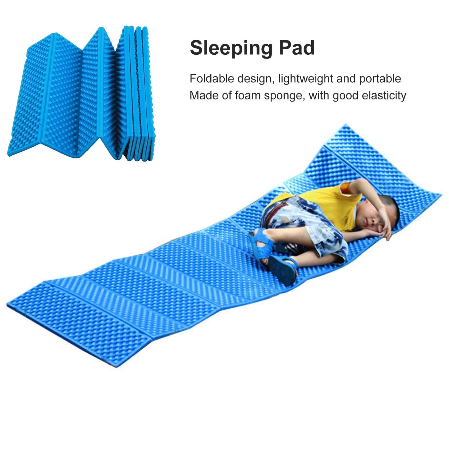 Double Egg Crate Sleeping Pad Foldable Thickened Foam Sleep Mat for Outdoor Camping 186x57CM Sleeping Pad Egg Crate Sleeping Pad Wild Frontier Gear LLC