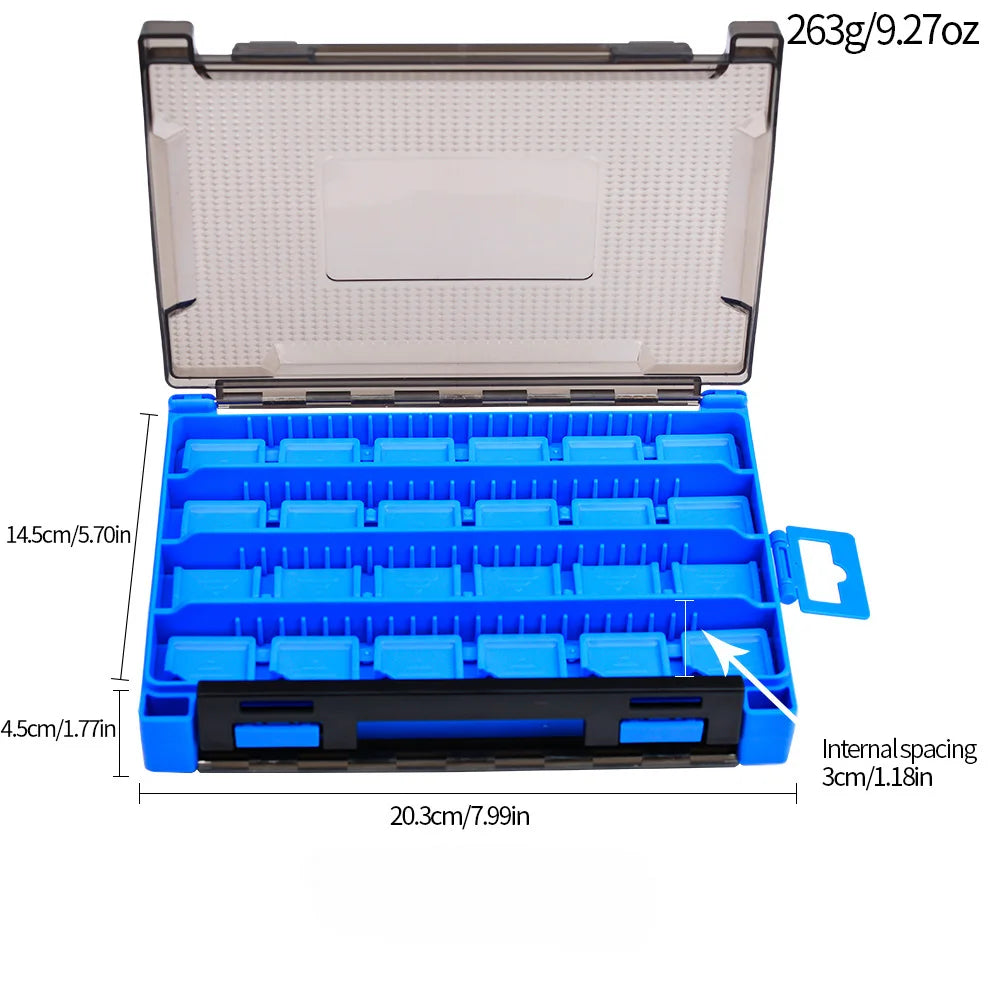 1PC Fishing Bags Lure Box Double Sided Fishing Tackle Box Bait Accessories Storage Box Minnow Pencil Plastic Fishing Supplies