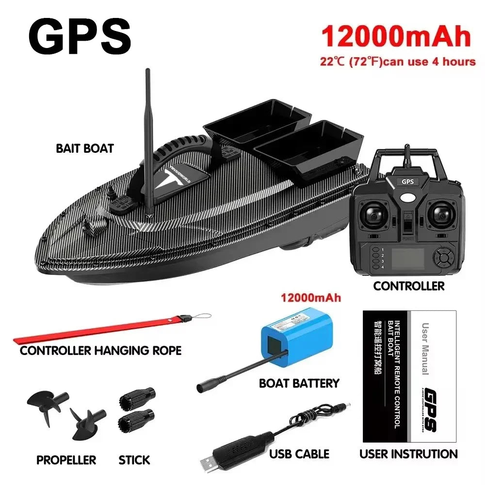 VWVIVIDWORLD Brand,High Quality,2024 New,Dual Battery,Long Battery Life,Large Capacity,RC Bait Boat,Remote Control Bait Boat