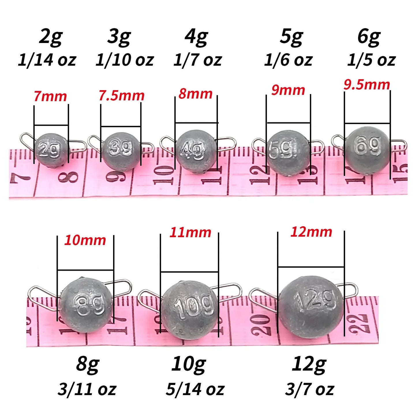 50/40/35 Cannonball Fishing Weights Sinkers Quick Set Up Jig Head Ball Sinker Cheburashka Weight for Bass Trout Pike Perch Pesca Wild Frontier Gear LLC
