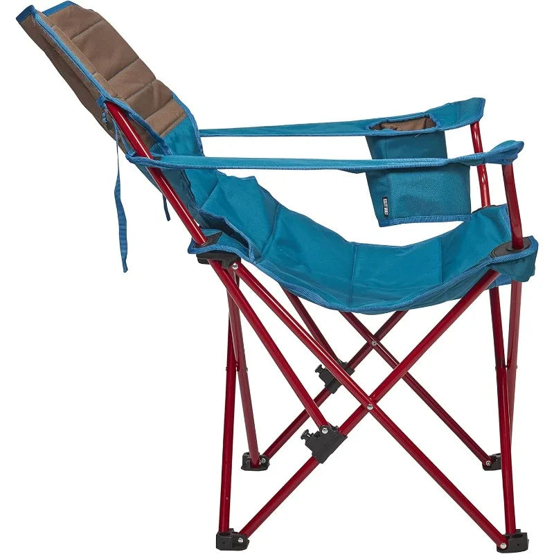 Kelty Deluxe Lounge Chair – Folding Outdoor Camp Chair, Insulated Cupholders, Customized Recline, Steel Frame Wild Frontier Gear LLC
