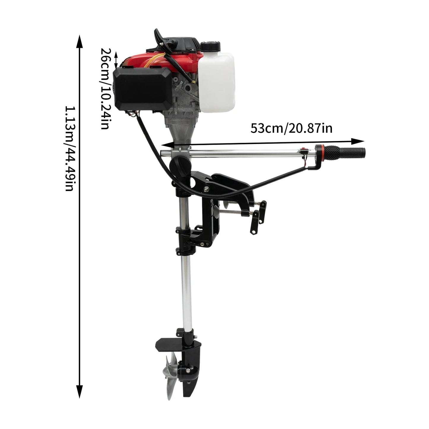 1.6kw Outboard Motor, 4 Stroke Outboard Fishing Boat Motor Engine With Air Cooling for Inflatable Boat Kayak Canoe Sailboat Wild Frontier Gear LLC