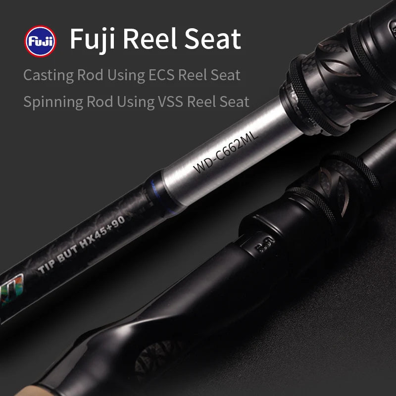 PURELURE WILD All-Fuji SIC Rings and a Choice of EX F/F Action Blanks That Targets Larger Predator Fish Like Pike,Black Bass Rod