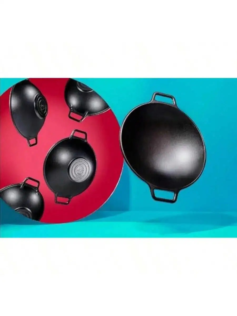 Lodge BOLD 14 Inch Seasoned Cast Iron Wok; Design-Forward Cookware Wild Frontier Gear LLC