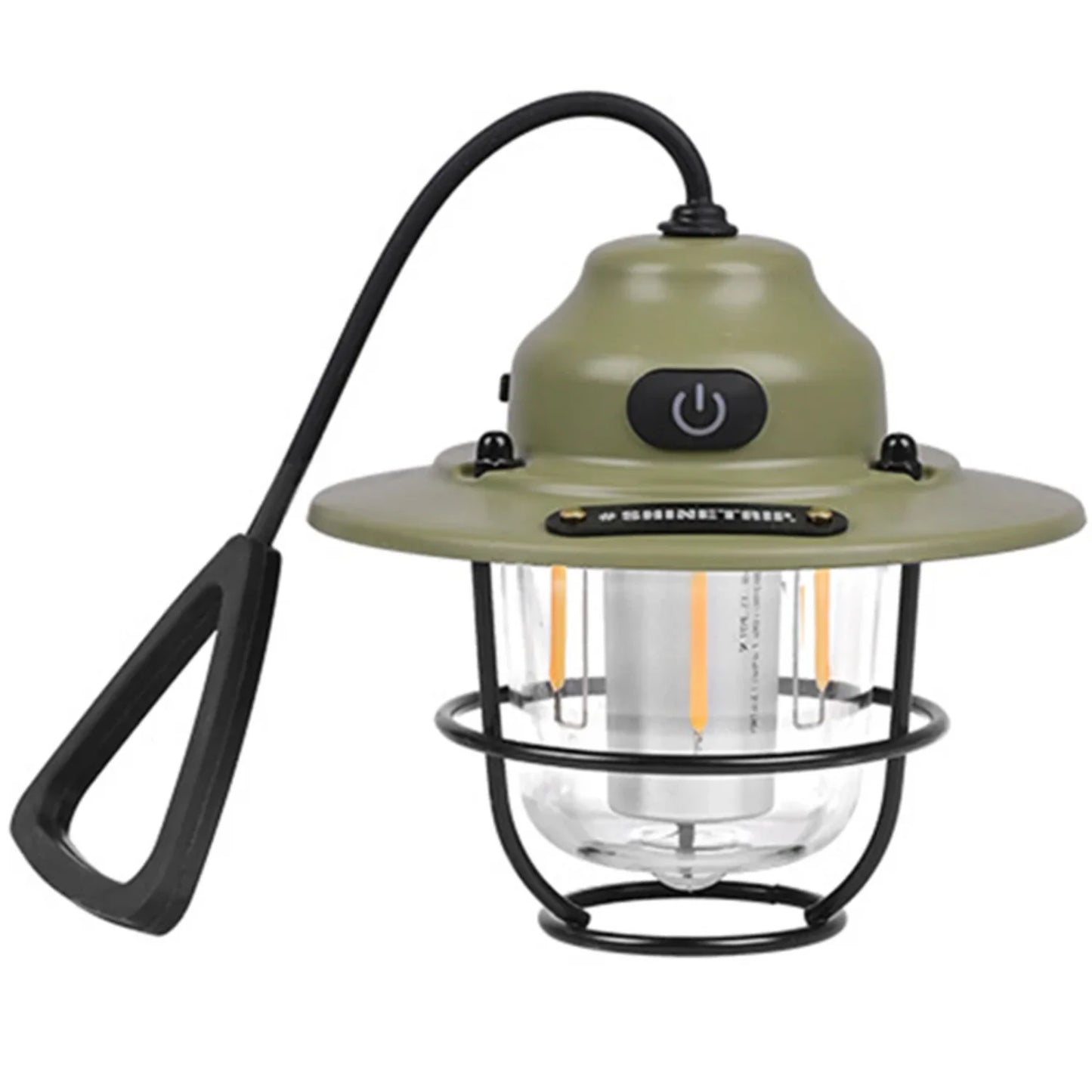 Camping Lamp 1200mAh Emergency Light Lantern Stepless Dimming Retro Atmosphere Chandelier Type C Charging Fishing Hiking