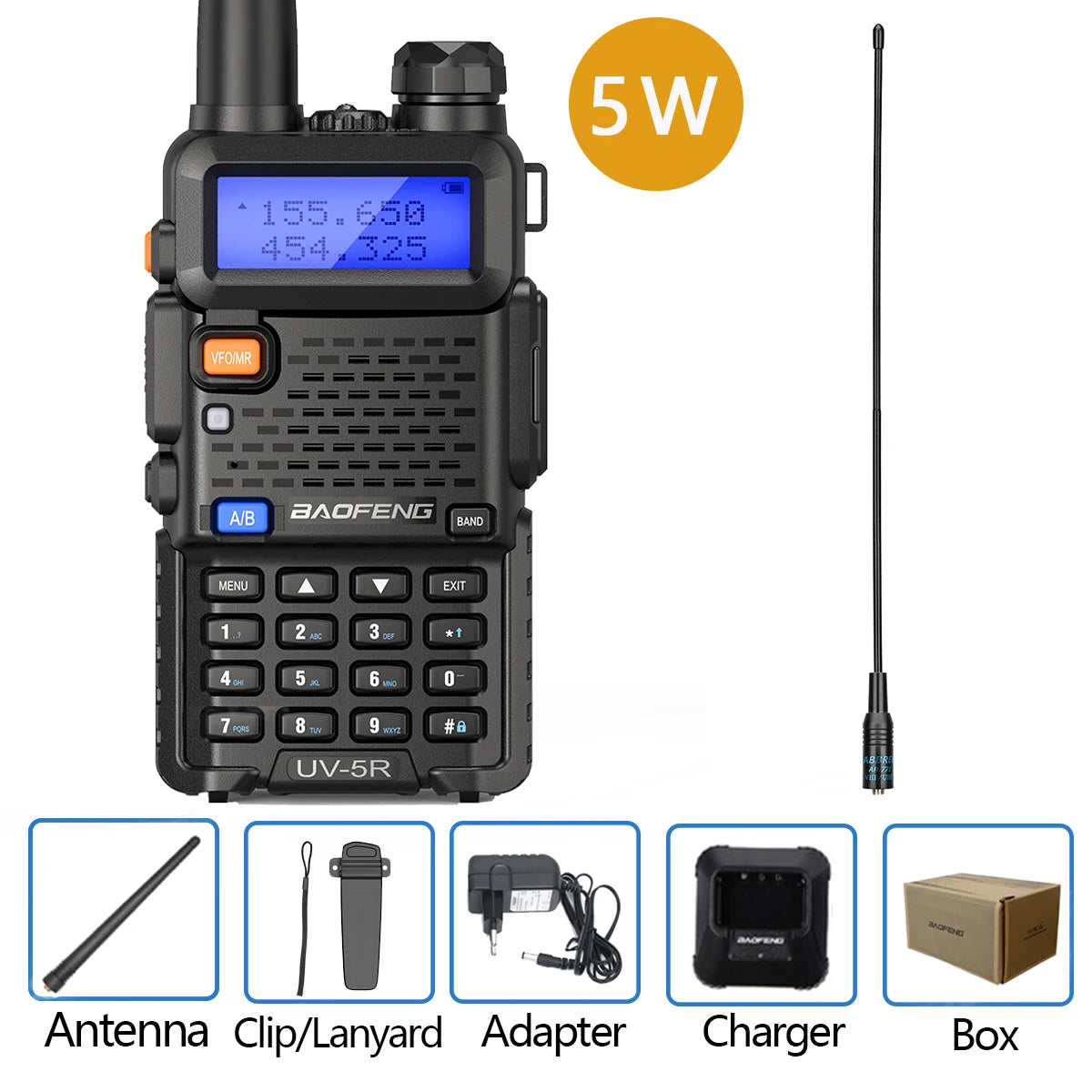 Baofeng Walkie Talkie UV 5R 5W 8W Dual Band Ham Two Way Radio Vhf Uhf FM Radio Handheld Transceiver Hunting 16KM