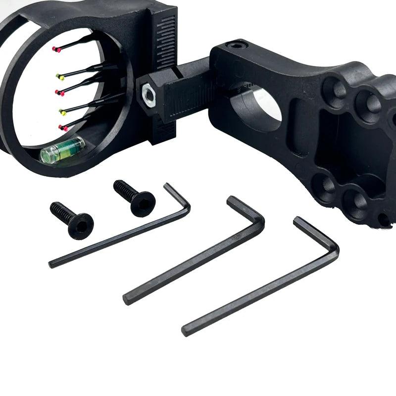 Five-Needle Sighting Bow And Arrow Archery Accessories Fiber Sight Compound Recurve Bow With Light Adjustable For Shooting - Wild Frontier Gear LLC