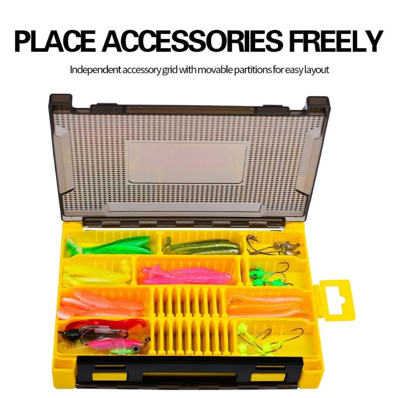 1PC Fishing Bags Lure Box Double Sided Fishing Tackle Box Bait Accessories Storage Box Minnow Pencil Plastic Fishing Supplies