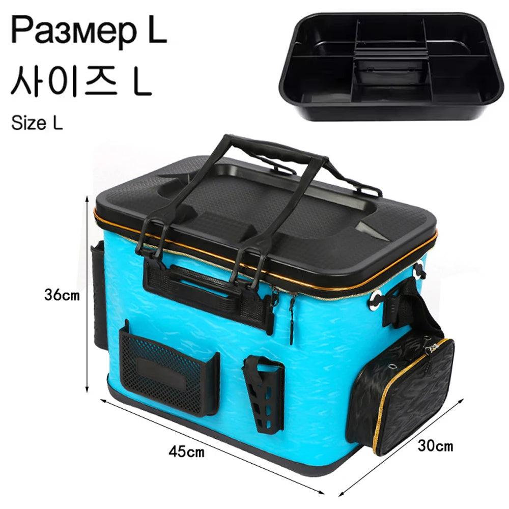 EVA Multifunction Fishing Bucket Rod Bait Reel Lure Live Fish Storage Bag Large Capacity Camping Fishing Accessories Tackle Box - Wild Frontier Gear LLC
