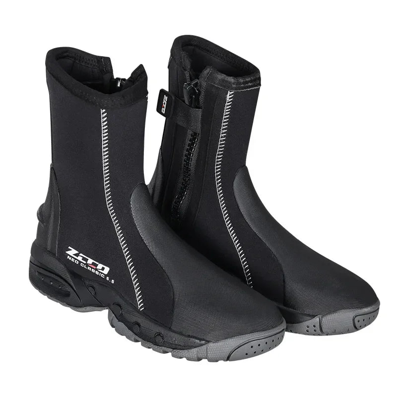Men's 5MM Neoprene Diving Boots High Top Anti-Cold Anti-Slip Outdoor Beach Surfing Snorkeling Kayak Sailing Shoes