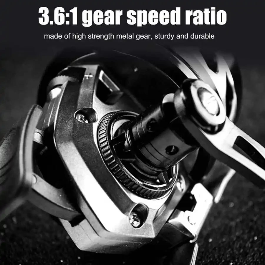 BL39 Fishing Reel Shooting Fish Reel Aluminum Alloy Metal 3.6:1 Gear Ratio Baitcasting Spool Fishing Tackle Accessories