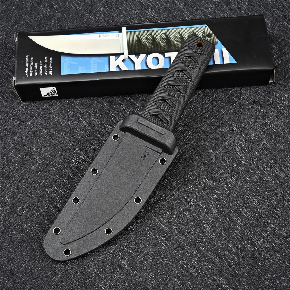 EDC Mini Samurai Combat Knife Outdoor Tactical Military Fixed Blade Self Defense Knives Hunting Multitool Survival Gear Tools