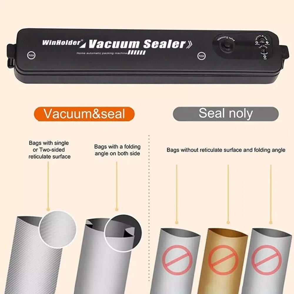 Portable Home 3 IN 1 Vacuum Sealer Machine Automatic Food Preservation Storage Dry Wet Vaccum Packing with Free 10 Sealing Bags