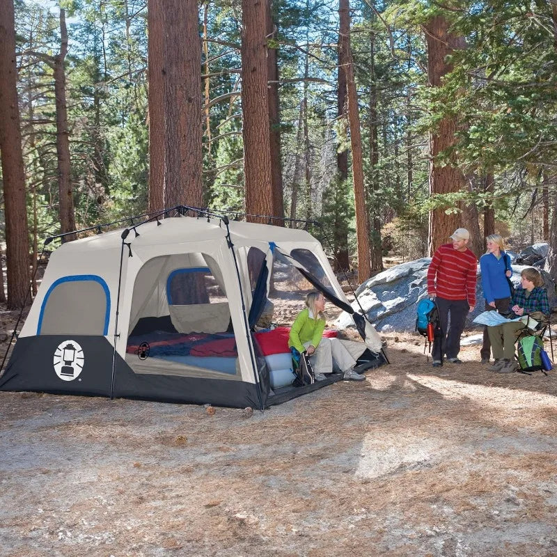 Coleman Cabin Tent with 1-Minute Setup, 4/6/8/10 Person Instant Tent with Weatherproof Floor, Pre-Attached Poles, Air Vent Wild Frontier Gear LLC