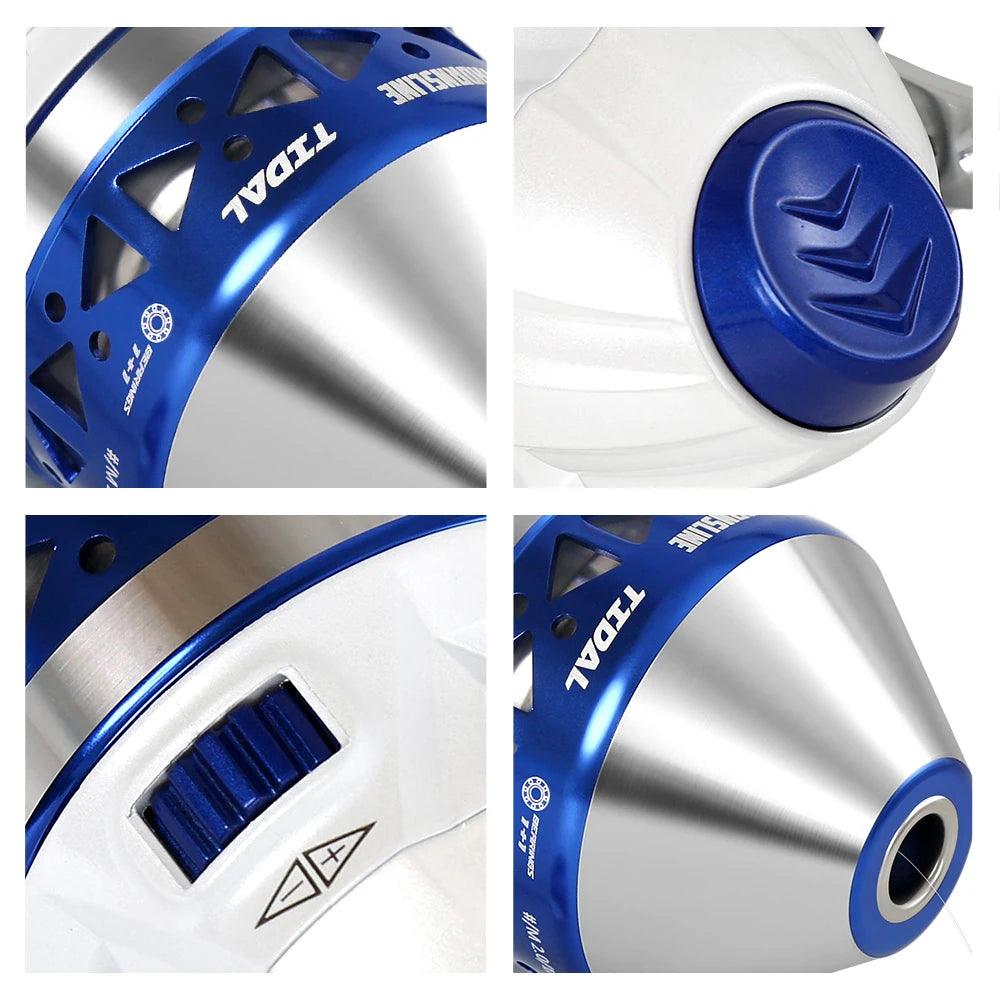 ThornsLine Tidal High-Speed Spincast Fishing Reel with Enhanced Water Resistance and Reversible Handle - Wild Frontier Gear LLC