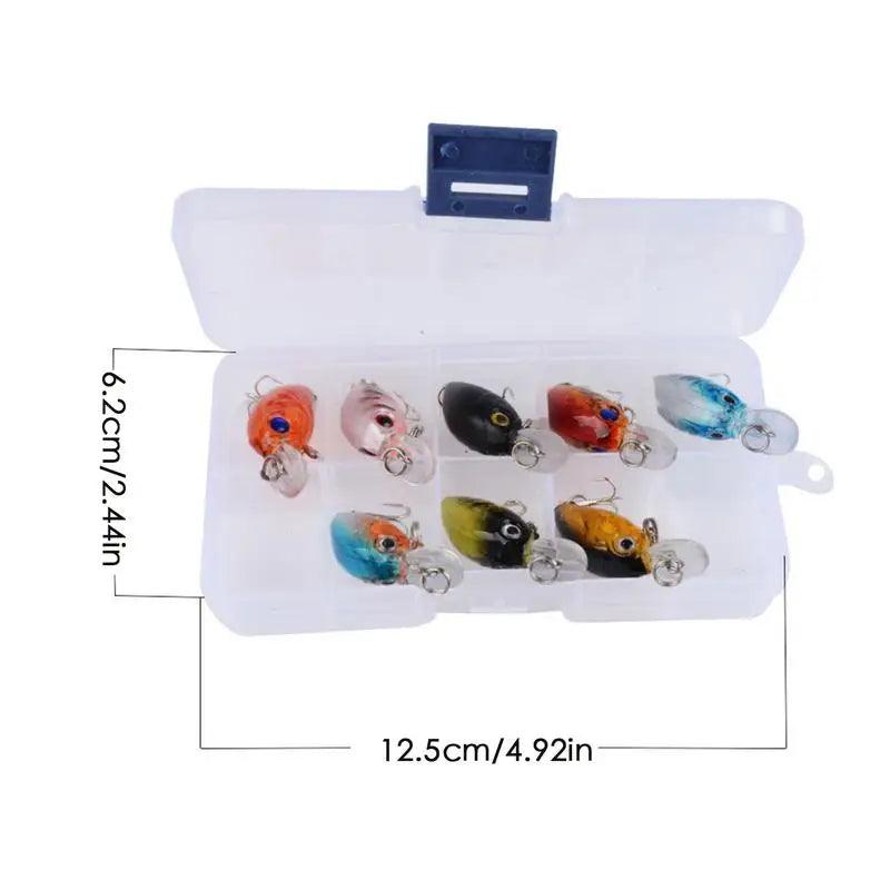 8-Piece Saltwater Crank Bait Set - Realistic Slow Sinking Fishing Lures for Freshwater and Saltwater Adventures - Wild Frontier Gear LLC