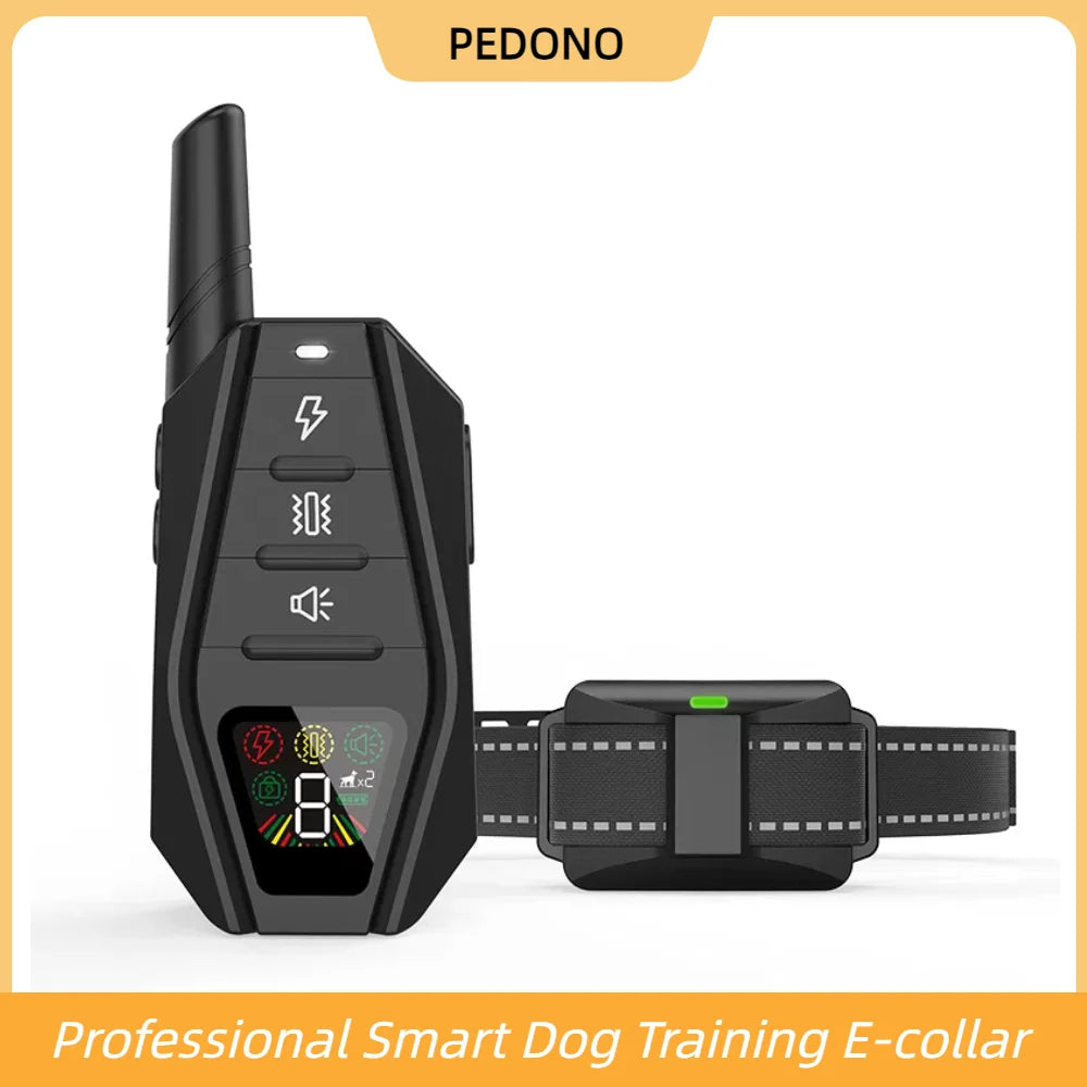 PEDONO Electric Dog Training Collar With Remote Dog Shock Collar Vibration Static Waterproof Anti Bark Training Collar for Dogs