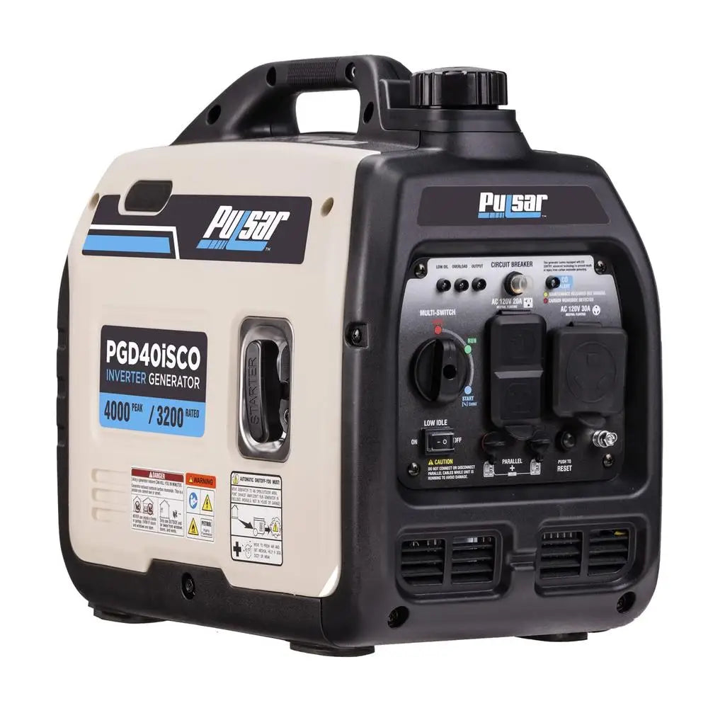 Ultra Light 4000W Gas Inverter Generator 51 lbs 12oz Tank 4.5Hr Run Time RV AC Fridge Ready Quiet Residential Camping PGD40ISCO Wild Frontier Gear LLC