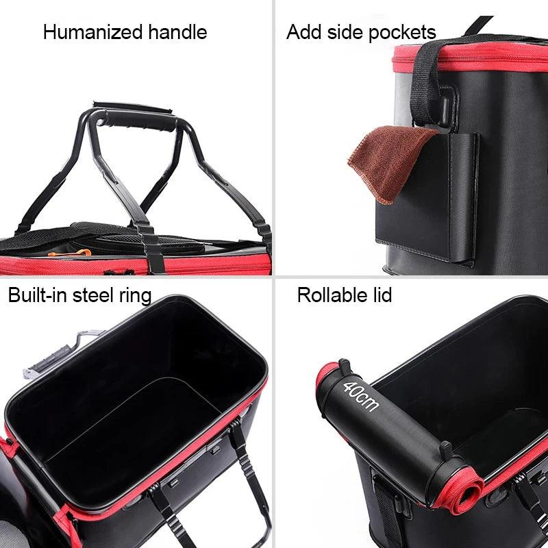 11/19/23/28/35L EVA Fishing Bag Collapsible Fishing Bucket Live Fish Box Camping Water Container Pan Basin Tackle Storage Bag - Wild Frontier Gear LLC