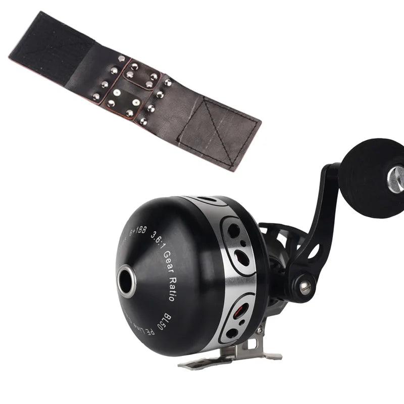 Octopus Hunter BL50 Spincast Fishing Reel with 110M Red 5# 8-Strand PE Line - High Performance 6+1BB Metal Coil for Lake and River Fishing - Wild Frontier Gear LLC
