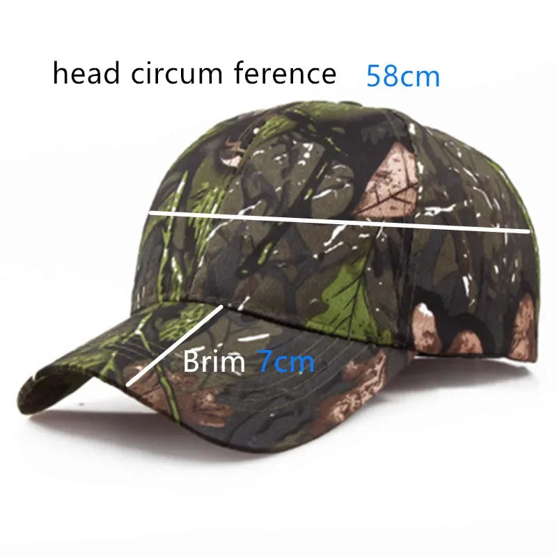New Camouflage Outdoor Sport Hunting Cap Men Snapback Jungle Stripe Hat Wild Breathable Camo Caps