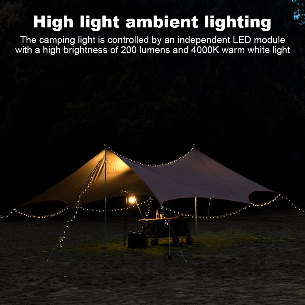 2 In 1 LED Camping Lamp Strip USB Camping Lamp Recyclable LED Night Light Outdoor Garden Decoration Lamp For Garden Tent Room