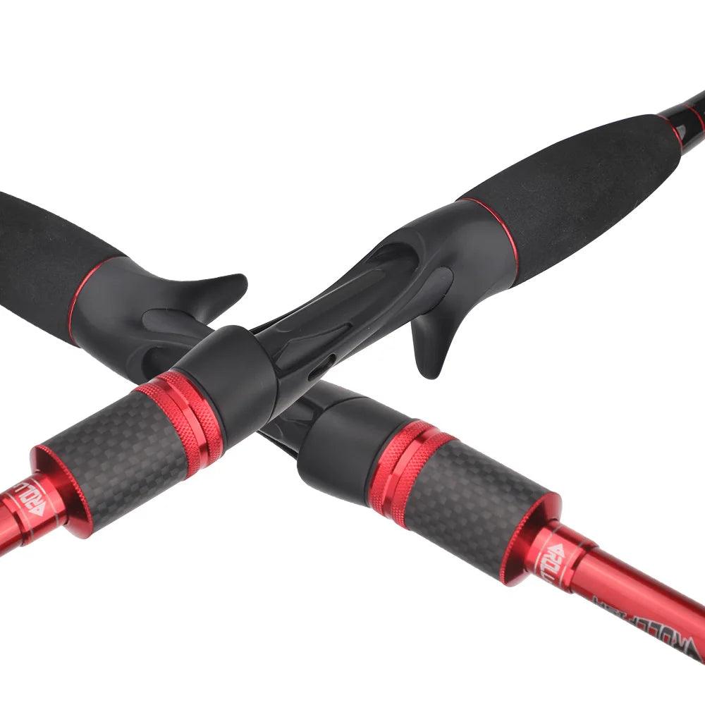 ROLLFISH Solid Tip Octopus Squid Cuttle Carbon Fiber Casting Fishing Rod Saltwater Boat Light Jigging Rod Action 9:1 WT144g 1.8M - Wild Frontier Gear LLC