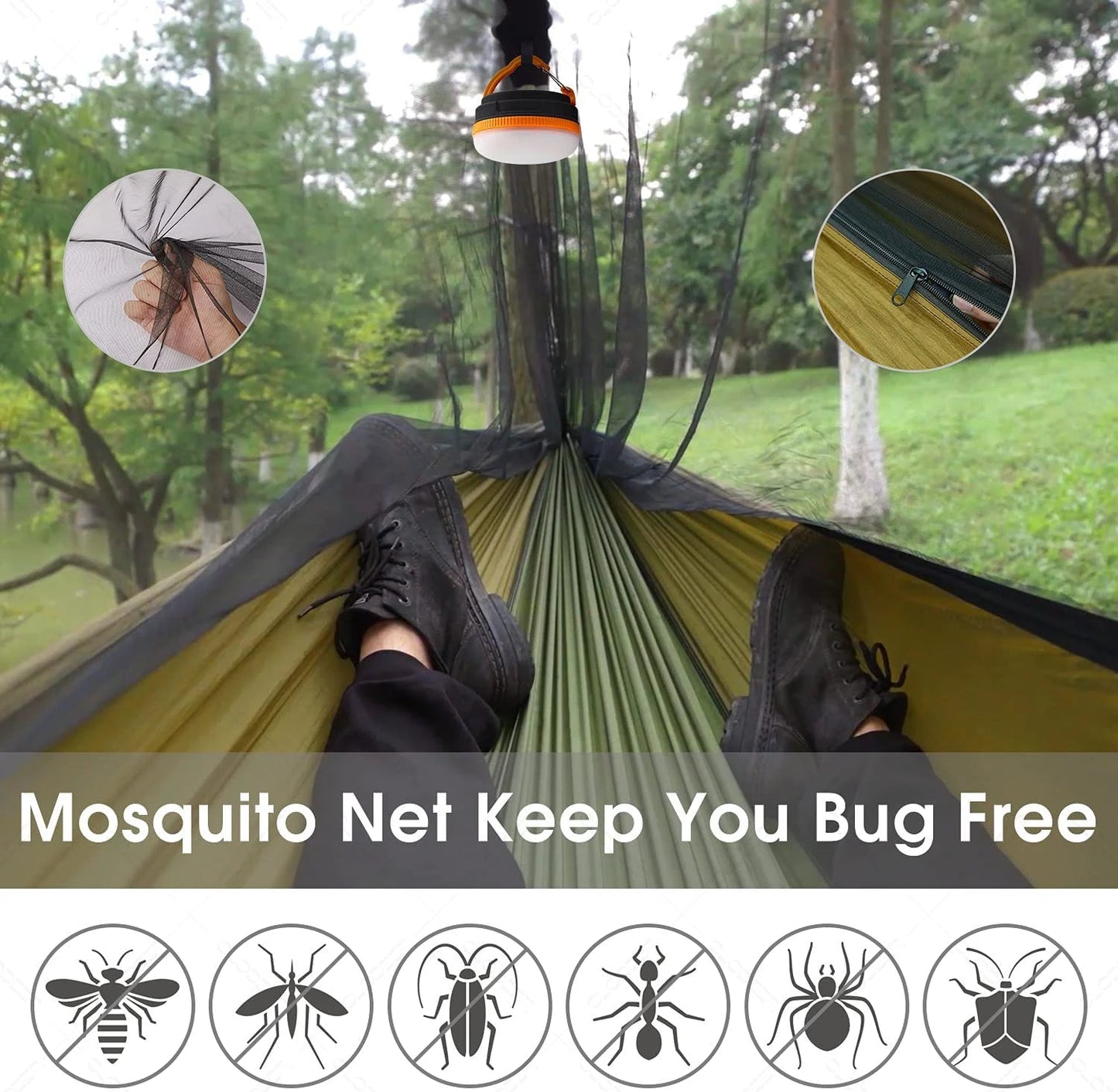 Anti Outdoor Camping Hammock With Mosquito Net And Rain Tent Equipment Supplies Shelters Camp Bed Survival Portable Hammock Wild Frontier Gear LLC