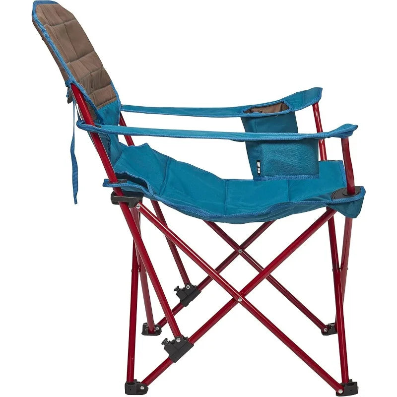 Kelty Deluxe Lounge Chair – Folding Outdoor Camp Chair, Insulated Cupholders, Customized Recline, Steel Frame Wild Frontier Gear LLC
