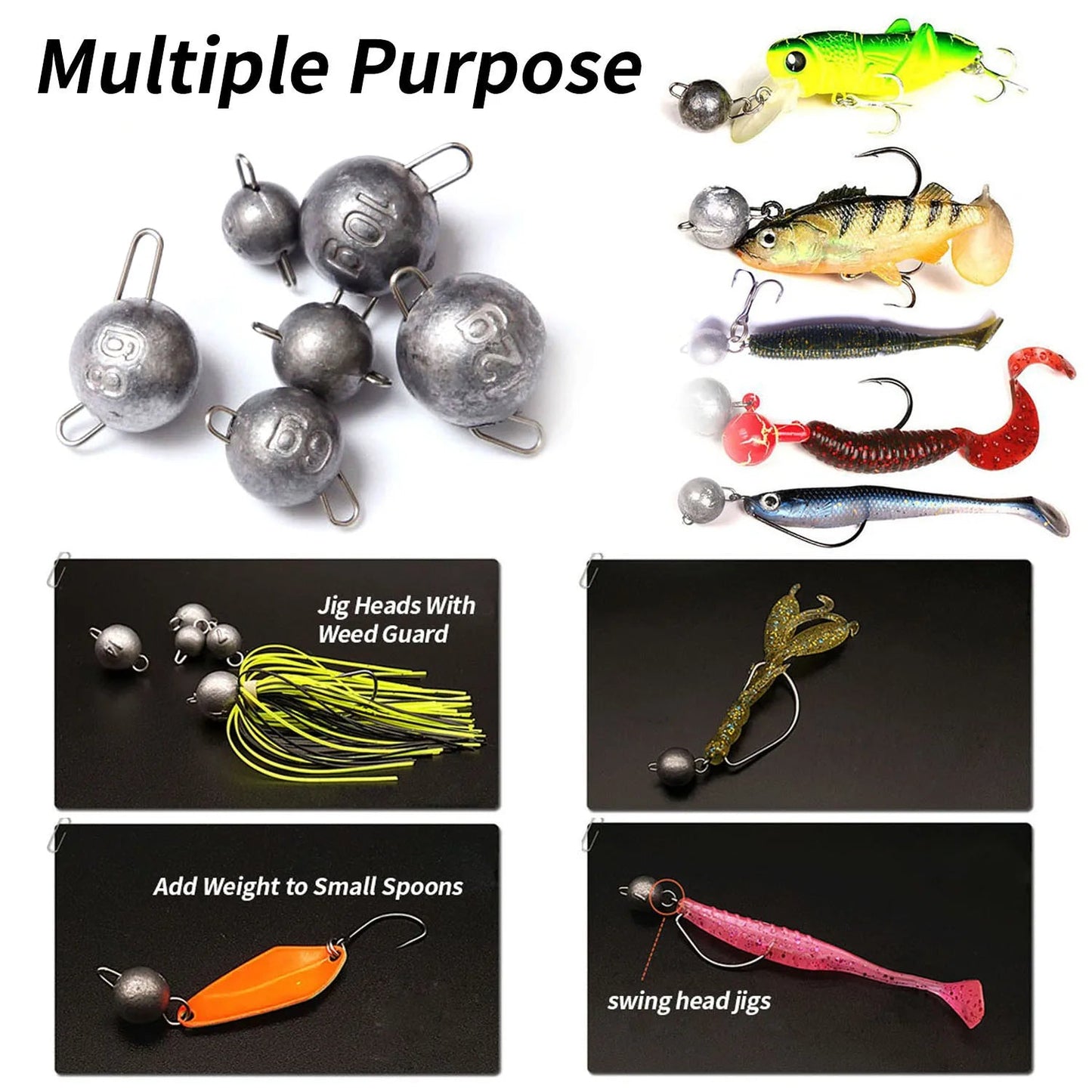 50/40/35 Cannonball Fishing Weights Sinkers Quick Set Up Jig Head Ball Sinker Cheburashka Weight for Bass Trout Pike Perch Pesca Wild Frontier Gear LLC