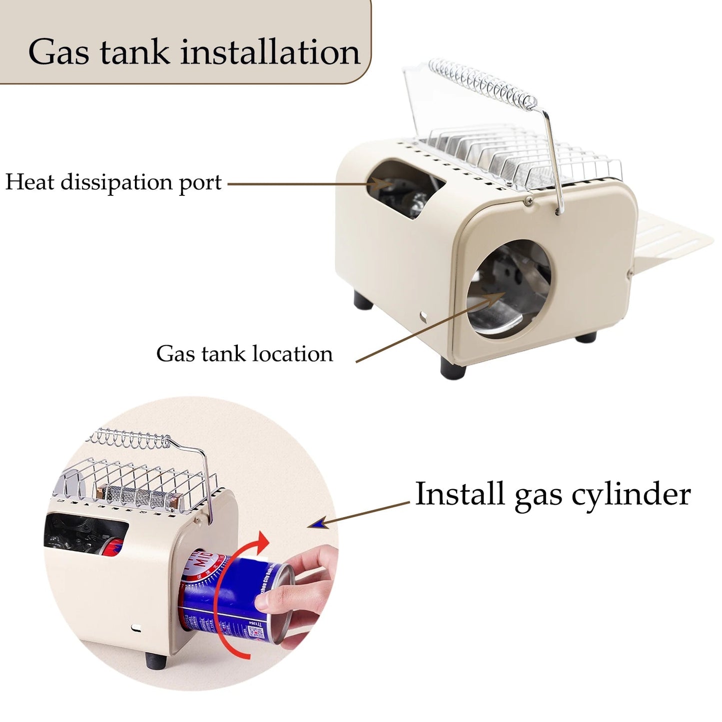 Gas Burner Camping 1200W Heating Stove Multifunction Outdoor Picnic Gas Stove Fire Stove Liquefied Gas Heater Stove Wild Frontier Gear LLC