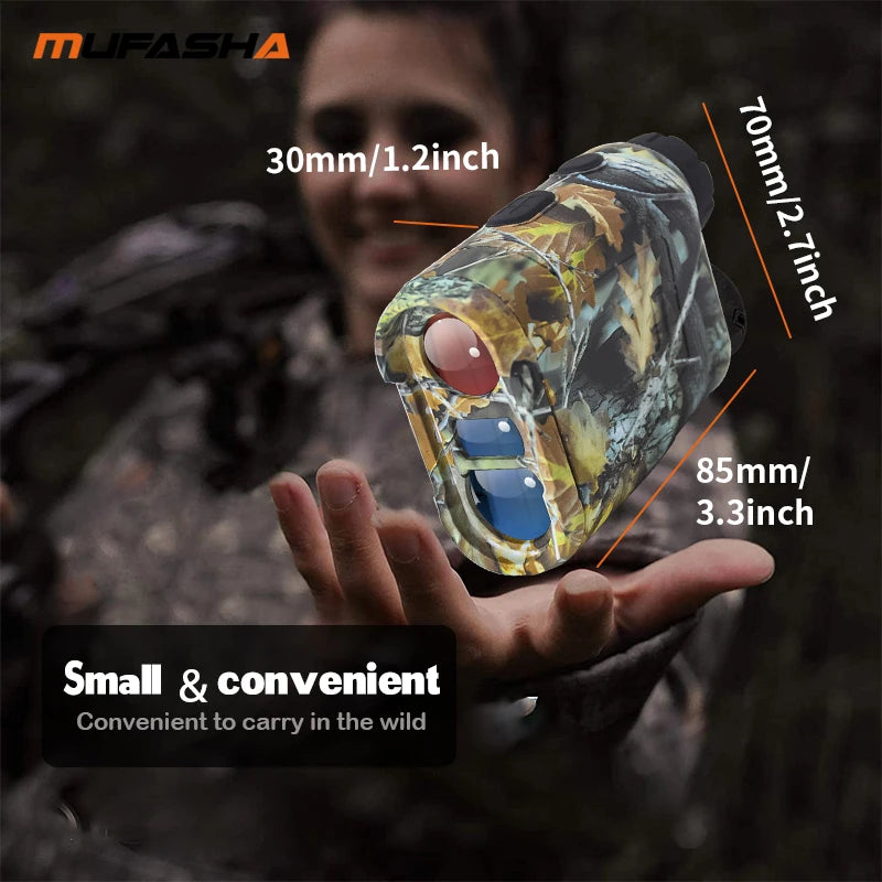 MUFASHA Hunting Laser Rangefinder Ramp Compensation Angle Height Measurement Vibrations Feedback Laser Distance meter