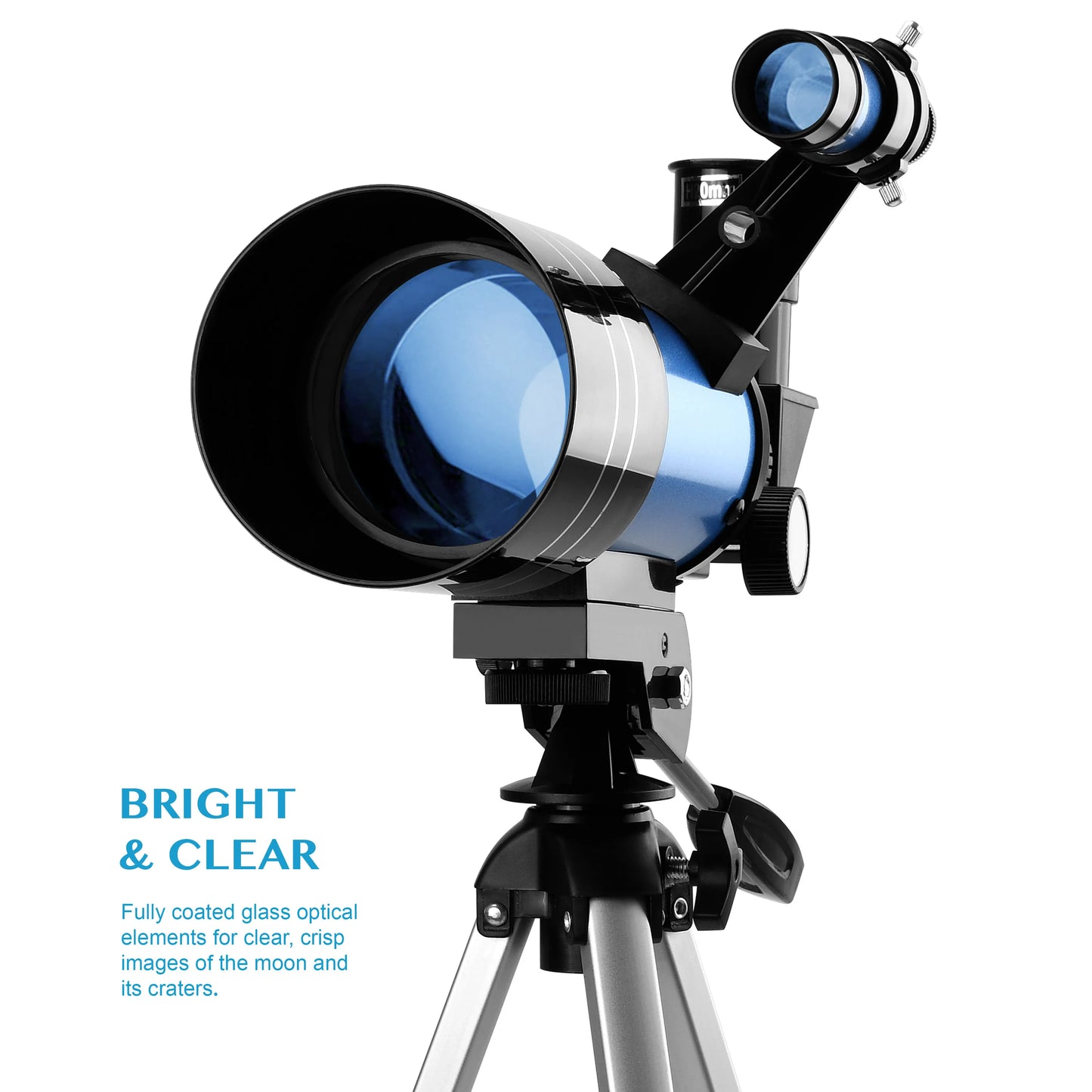 30070 Telescope 1.25" Eyepieces Wide Vision Moon Watching Monocular with Tripod 1.5X Erecting Eyepiece 3X Barlow Lens Kids Gift